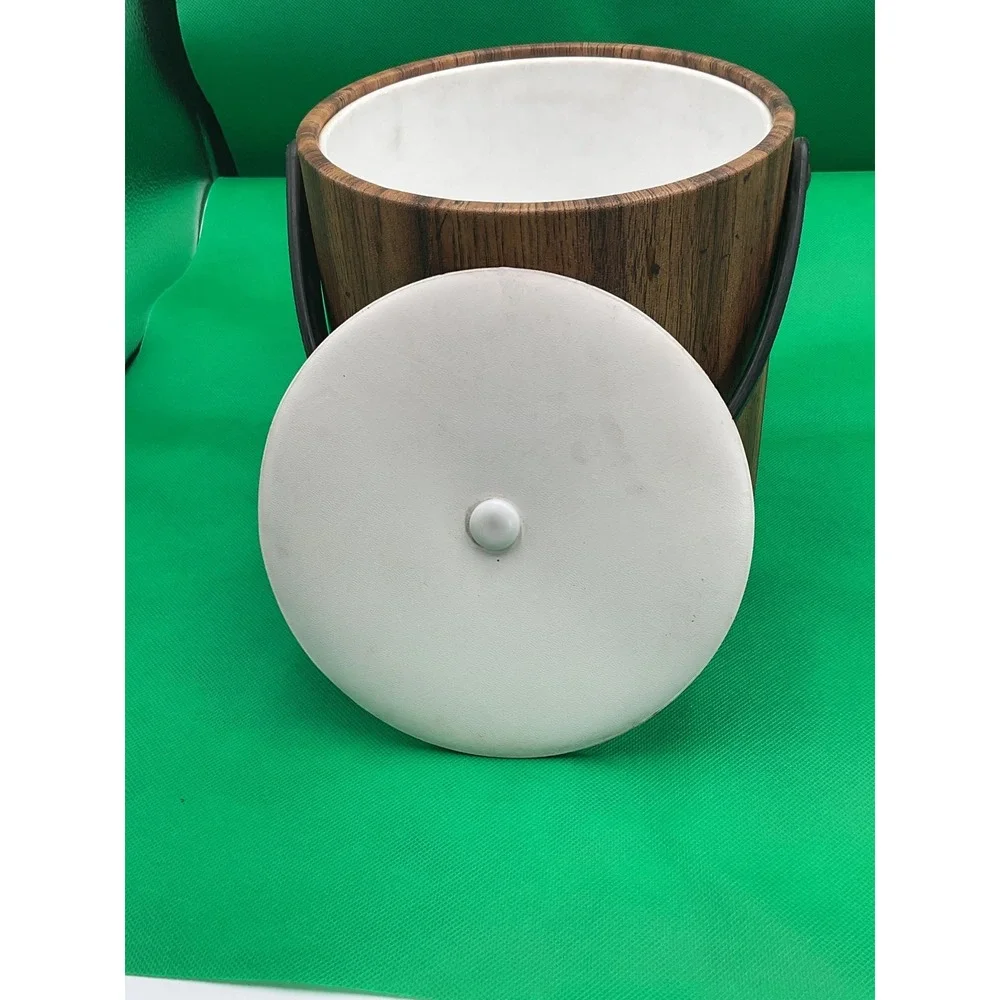 Vintage Wood Ice Bucket‎ - Mid-Century Modern Style-Retro